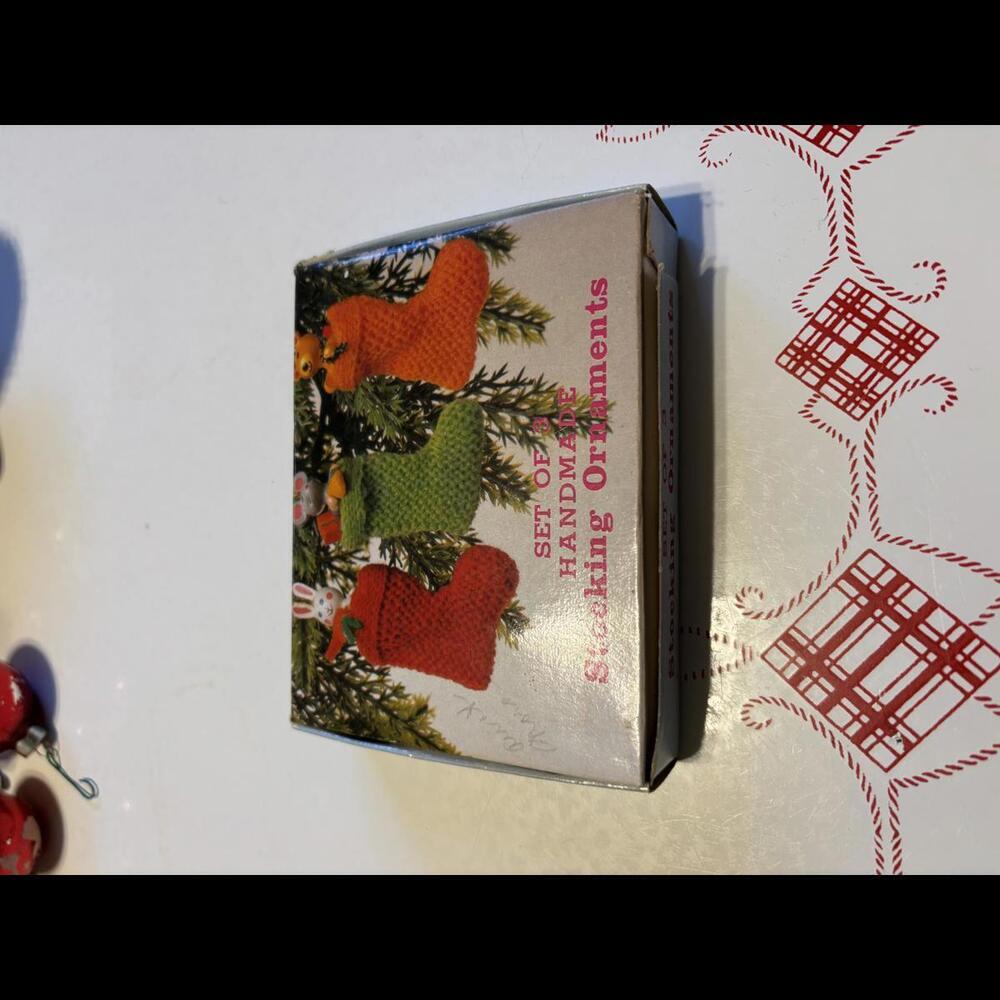 Vintage 70s early 80s stocking ornaments
